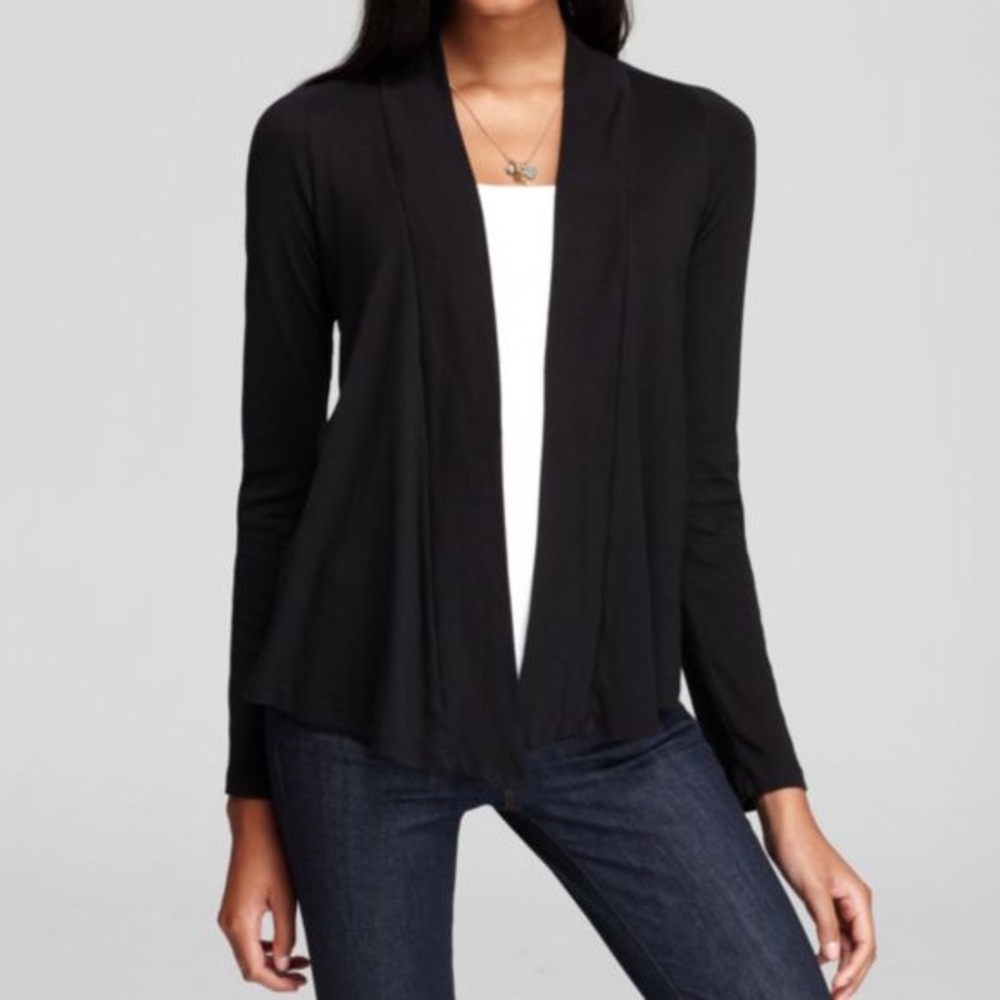 Splendid Black Open Drapey Cardigan